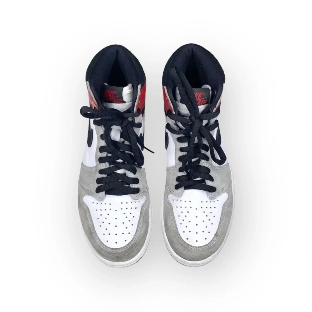 Nike ✔︎ Air Jordan 1 Retro Hi Top Basketball Shoes ✔︎ Light Smoke Grey ✔︎ 40.5